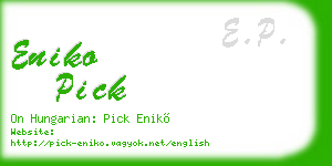 eniko pick business card