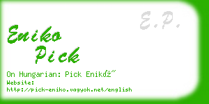 eniko pick business card